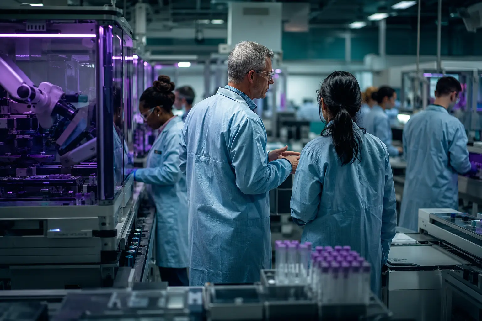 High-throughput diagnostic automation in a regulated operation